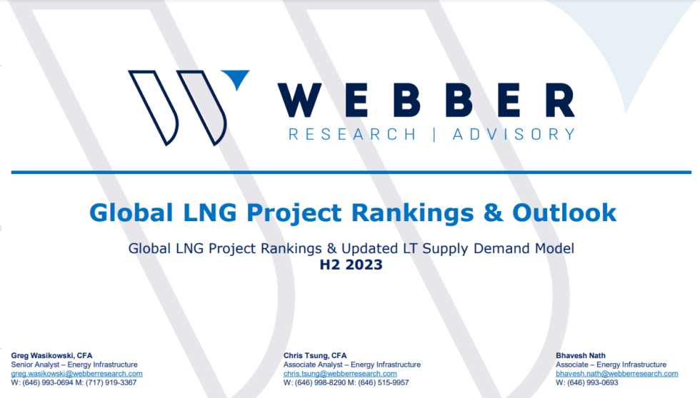 Webber Research Global Lng Project Rankings Q S D Model Refresh