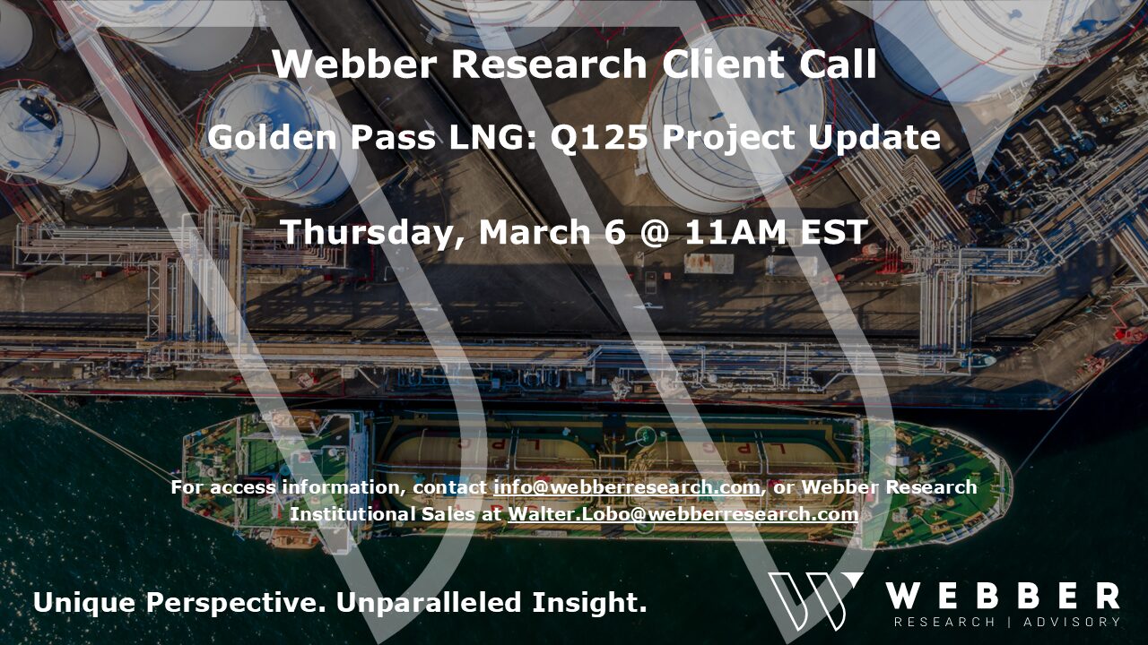 W|EPC Client Call: Golden Pass LNG Project Update – Q125 Thurs 02/06 @11AM