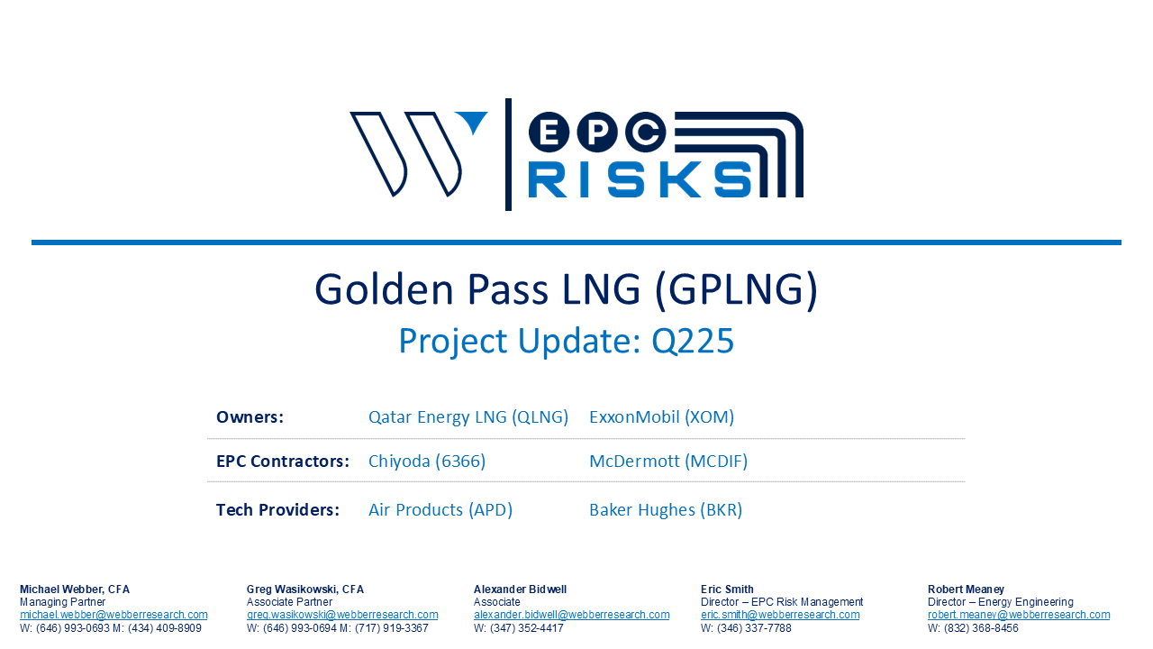 W|EPC: Golden Pass LNG Project Update – Q225